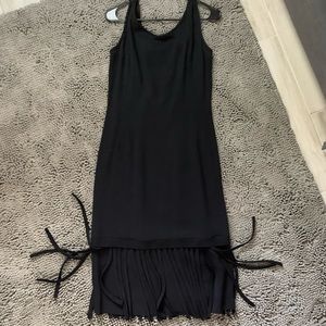 40s True Vintage Edith Flagg Crepe Fringe Dress